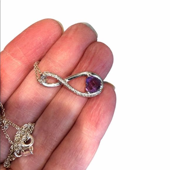 heart stone with infinity love ❤️ purple tone - Picture 6 of 12